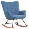 SCHAUKELSESSEL in Webstoff Blau  - Blau/Buchefarben, MODERN, Holz/Textil (72/92/92cm) - MID.YOU