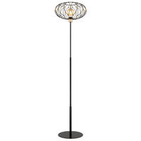 STOJEČA SVETILKA  GREYS      40/162 cm       - zlate barve/črna, Design, kovina/umetna masa (40/162cm) - Globo