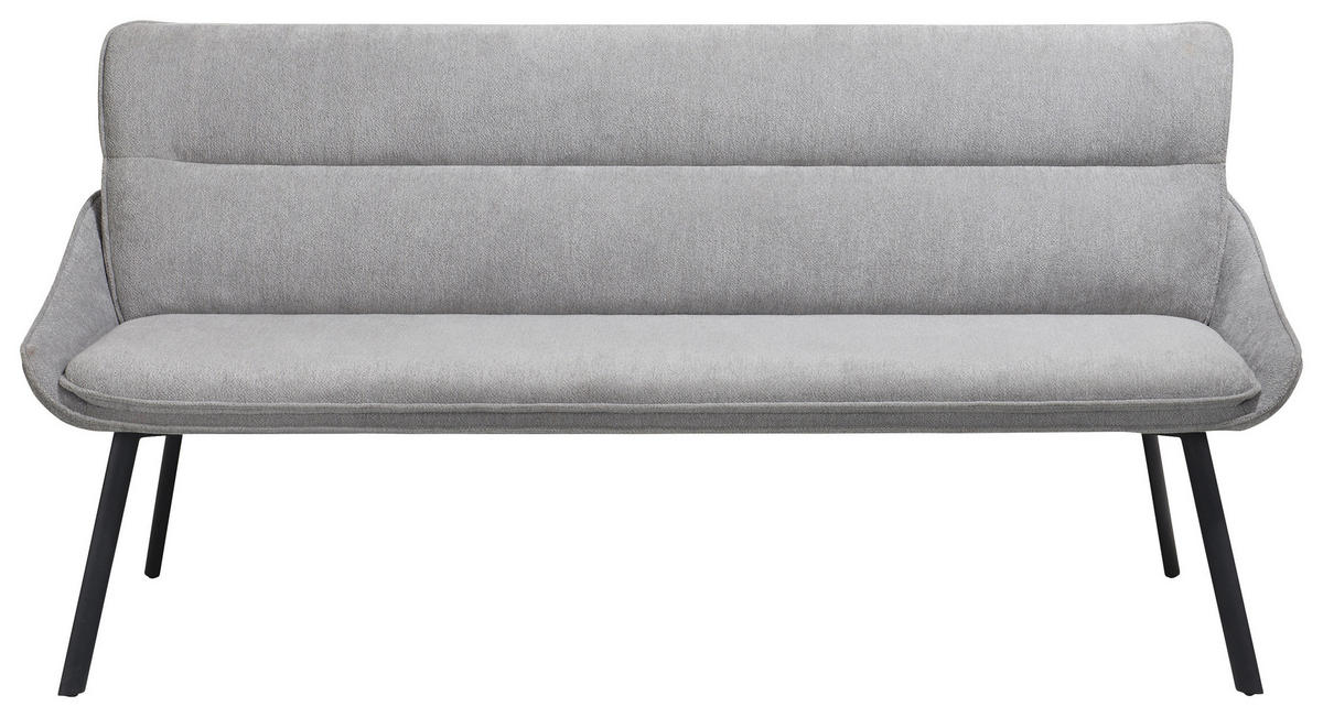 KLUPA  svijetlo siva  metal, tekstil      - svijetlo siva/crna, Design, metal/tekstil (180/86/64cm) - Novel