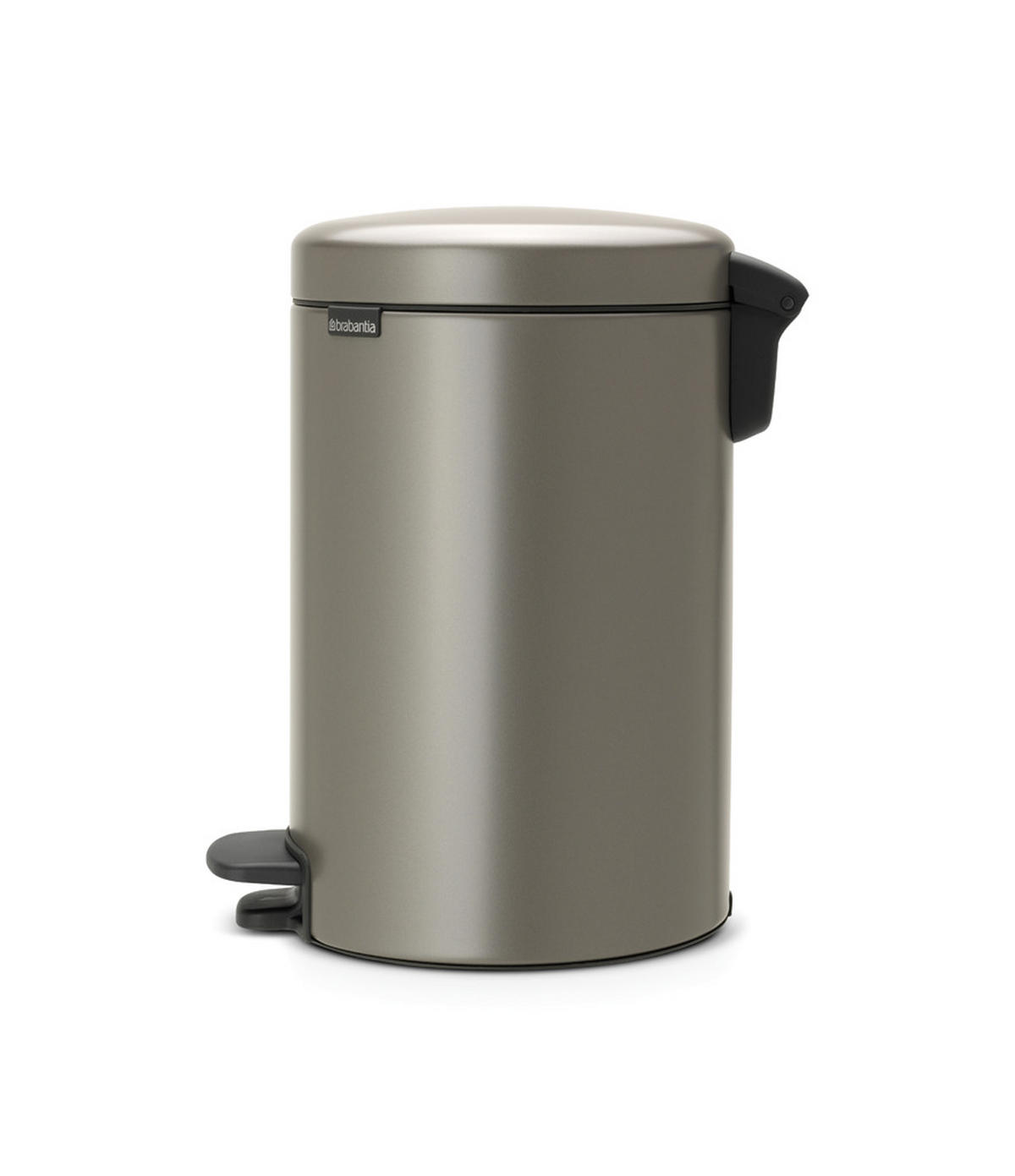KOŠ ZA SMETI - platinaste barve, Basics, kovina/umetna masa (25.1/41.1/33.8cm) - Brabantia