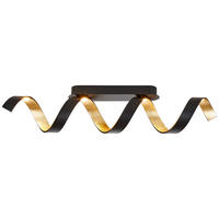 LED-DECKENLEUCHTE Helix 80/35/13,5 cm   - Goldfarben/Schwarz, Design, Metall (80/35/13,5cm)