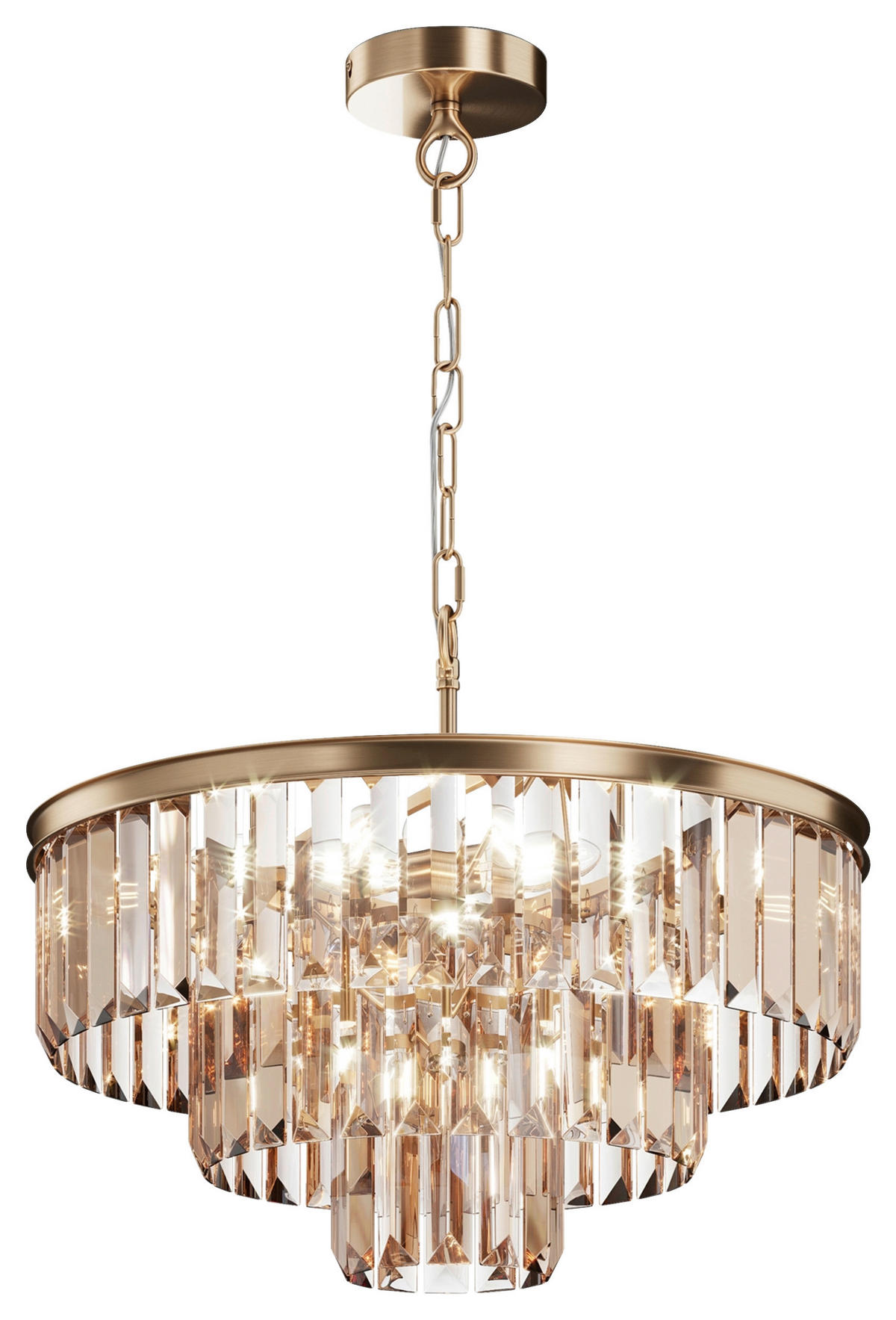 PENDELLEUCHTE 50/40/50 cm   - Goldfarben, Basics, Glas/Metall (50/40/50cm) - MAYTONI