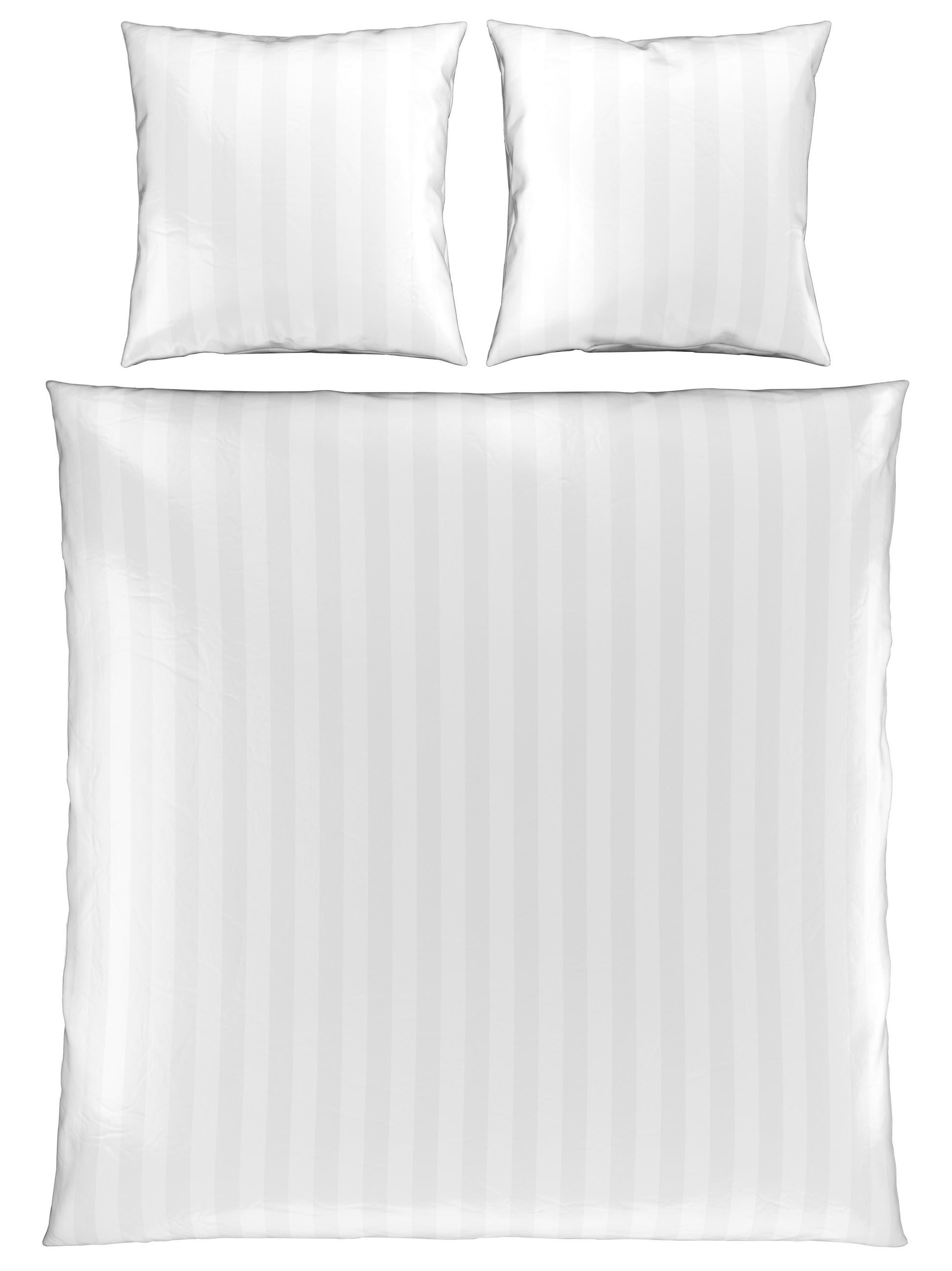 BETTWÄSCHE Dobby Satin 200/200 cm - Weiß, KONVENTIONELL, Textil (200/200cm) - Novel