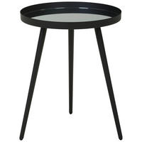 BEISTELLTISCH in Metall, Glas 40/40/50,5 cm  - Schwarz, Trend, Glas/Metall (40/40/50,5cm) - Carryhome