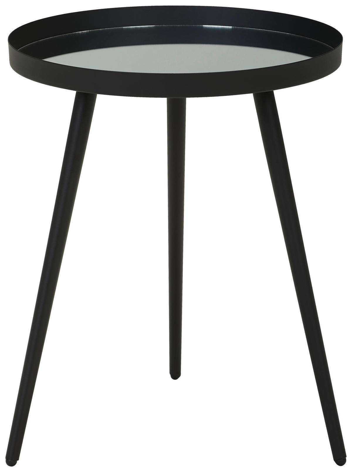 BEISTELLTISCH in Metall, Glas 40/40/50,5 cm  - Schwarz, Trend, Glas/Metall (40/40/50,5cm) - Carryhome