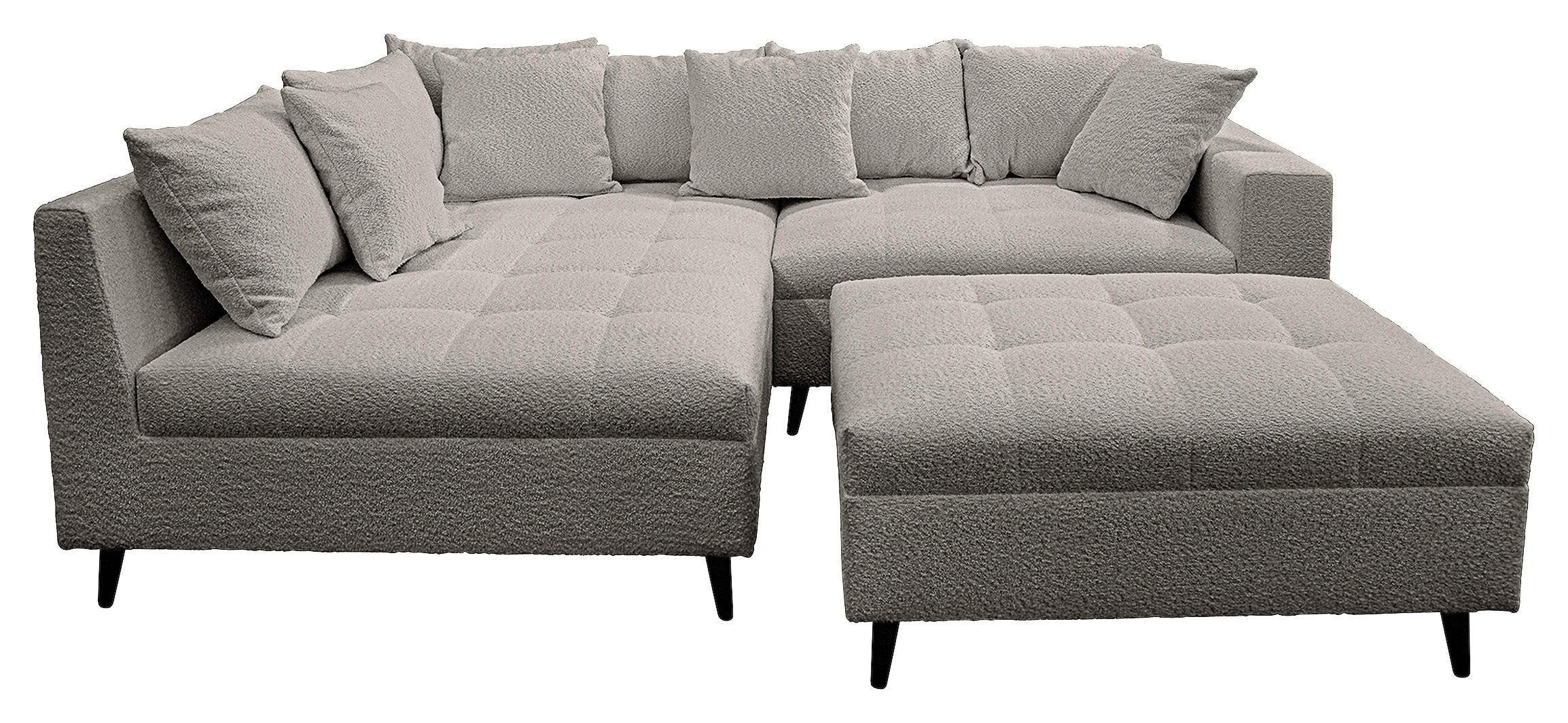 MID.YOU ROHOVÁ SEDAČKA, textil, tmavě šedá