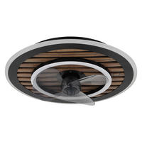 Deckenleuchte mit Ventilator TREVINO 49/13 cm   - Dunkelbraun/Opal, KONVENTIONELL, Kunststoff/Metall (49/13cm) - Globo