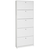 VÝKLOPNÁ SKRINKA NA TOPÁNKY, biela, 60/168/16 cm - čierna/biela, Design, kov/kompozitné drevo (60/168/16cm) - Xora
