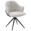 ARMLEHNSTUHL  in beflockt  - Anthrazit/Hellgrau, Design, Textil (57/84/44,5cm) - Belluti