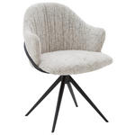 ARMLEHNSTUHL  in beflockt  - Anthrazit/Hellgrau, Design, Textil (57/84/44,5cm) - Belluti