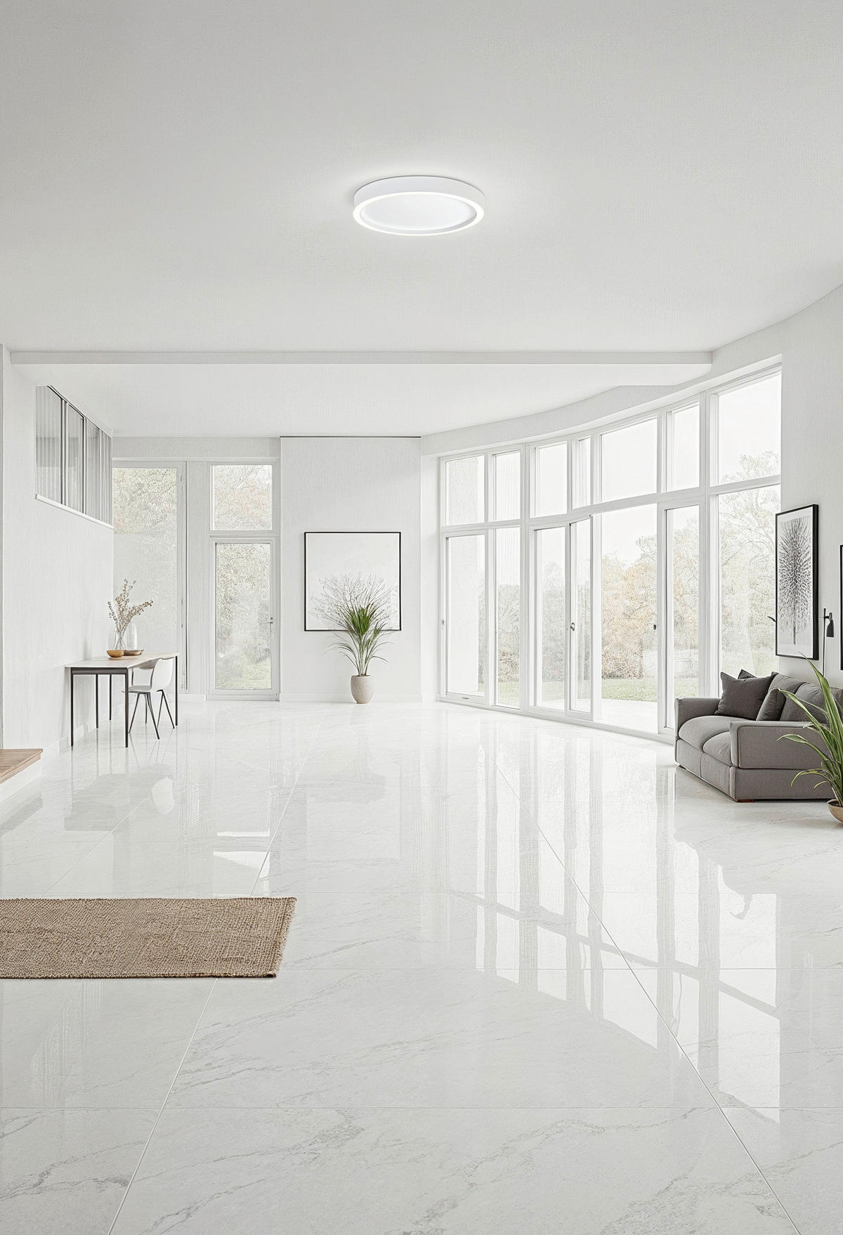 LED-DECKENLEUCHTE Aura  Smart 30/4 cm   - Weiß, Basics, Metall (30/4cm) - BOPP