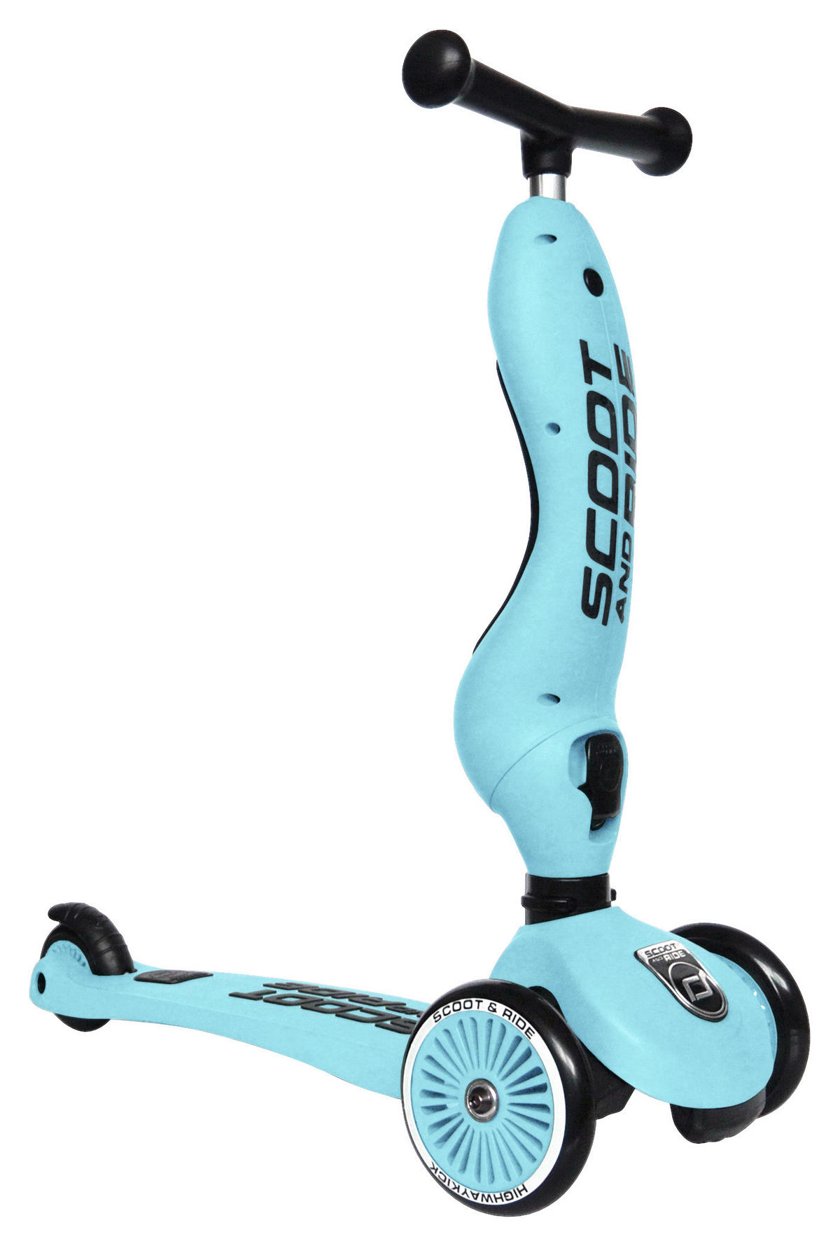 LAUFRAD/KINDERSCOOTER 2in1 Highwaykick 1  - Hellblau, Trend, Kunststoff/Metall (24/37/55cm) - Scoot and Ride