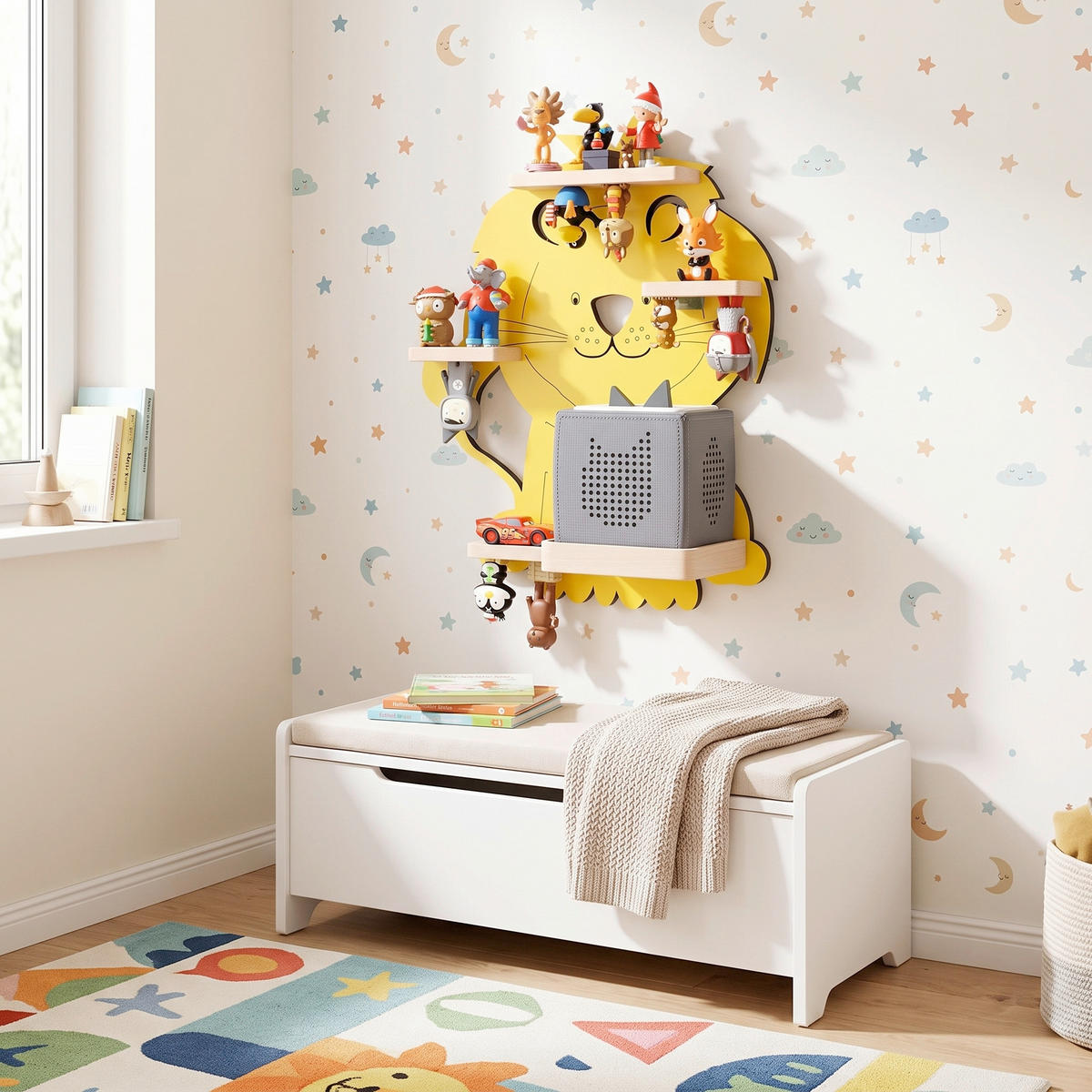 KINDERREGAL  - Gelb, Modern, Holzwerkstoff (32/42/19cm) - Livetastic