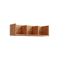 WANDREGAL Eiche massiv Eichefarben  - Eichefarben, Natur, Holz (80/22/25cm) - Linea Natura
