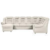 WOHNLANDSCHAFT in Lederlook Weiss  - Weiss/Schwarz, Konventionell, Kunststoff/Textil (165/333/216cm) - Livetastic