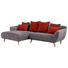 WOHNLANDSCHAFT in Textil Rot, Dunkelgrau - Dunkelgrau/Rot, Design, Holz/Textil (175/280cm) - Carryhome WOHNLANDSCHAFT in Textil Rot, Dunkelgrau - Dunkelgrau/Rot, Design, Holz/Textil (175/280cm) - Carryhome