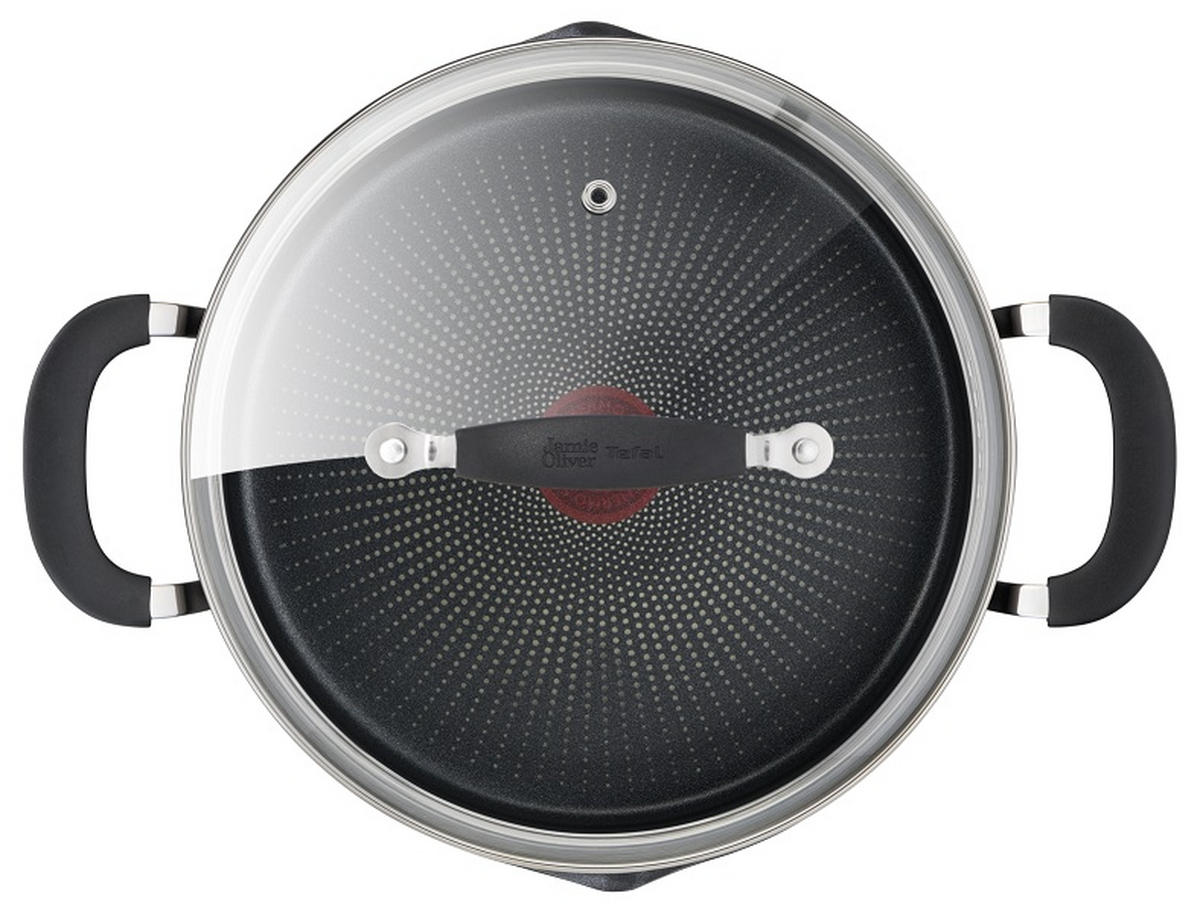 STEKGRYTA 24 cm  - svart/transparent, Design, metall/glas (24cm) - Tefal