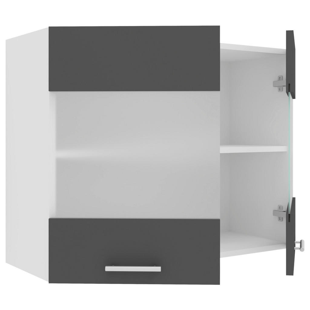 Thumbnail - Mid.you Küchenoberschrank, Anthrazit, Weiß, Holzwerkstoff, 1 Fächer, 80x60x31 cm, hängend, Küchen, Küchenmöbel, Küchensc...