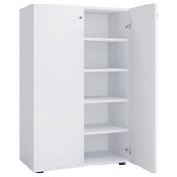 SCHUHSCHRANK Weiß  - Schwarz/Weiß, KONVENTIONELL, Holzwerkstoff/Kunststoff (70/110/39cm) - MID.YOU