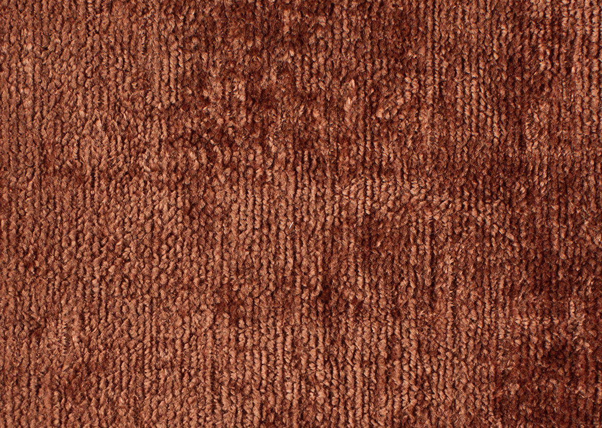 ECKSOFA in Chenille Rostfarben  - Rostfarben/Schwarz, Design, Textil/Metall (188/319cm) - Beldomo System