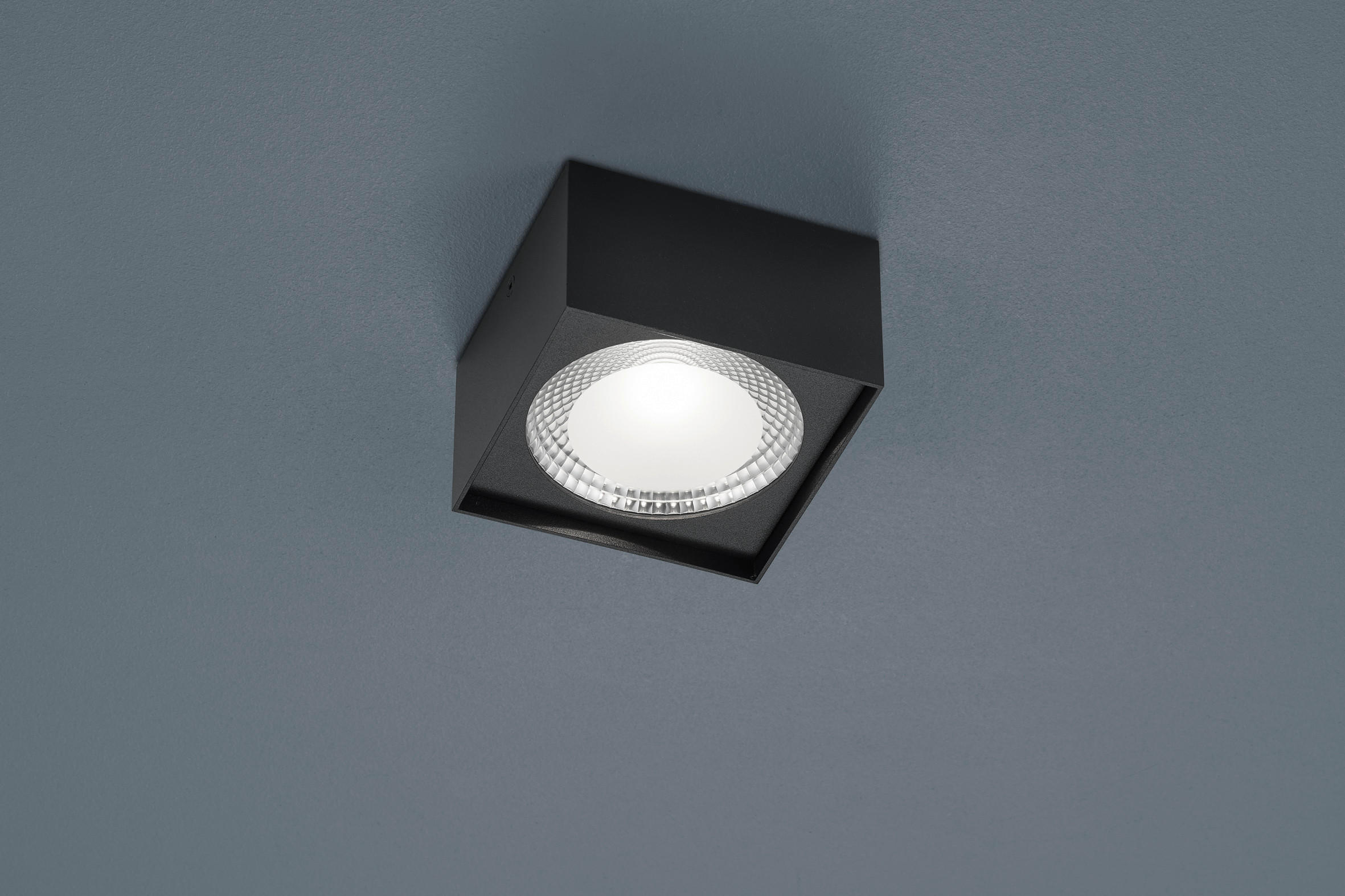 AUFBAULEUCHTE 12/12/7 cm   - Schwarz, Design, Metall (12/12/7cm) - Helestra