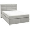 BOXSPRINGBETT 140/200 cm  in Weiß  - Alufarben/Weiß, KONVENTIONELL, Textil/Metall (140/200cm) - Dieter Knoll