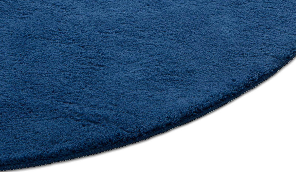 WEBTEPPICH Wohnzimmer 200 cm Fiona Blau rund  - Blau, KONVENTIONELL, Textil (200cm) - Novel
