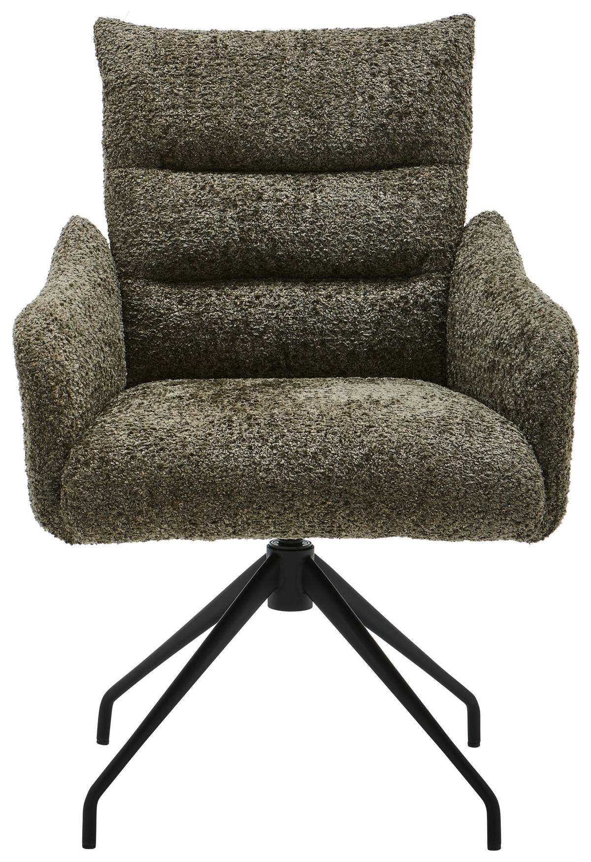 ARMLEHNSTUHL  in Teddystoff  - Waldgrün/Schwarz, Design, Textil/Metall (62/86/68cm) - Welnova