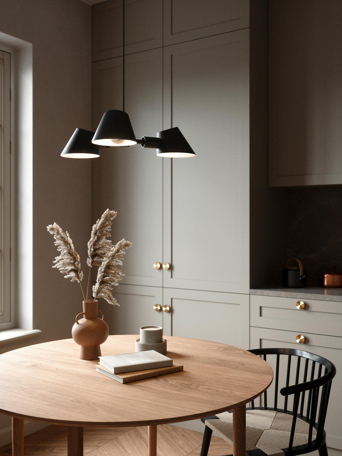 HÄNGELEUCHTE Stay 60/12/100 cm   - Schwarz, Design, Metall (60/12/100cm) - Nordlux