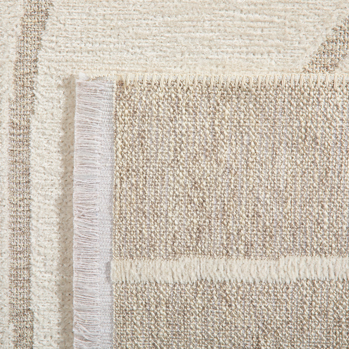 FLACHWEBETEPPICH  Wohnzimmer 160/230 cm Olivia Beige rechteckig  - Beige, LIFESTYLE, Textil (160/230cm) - Novel