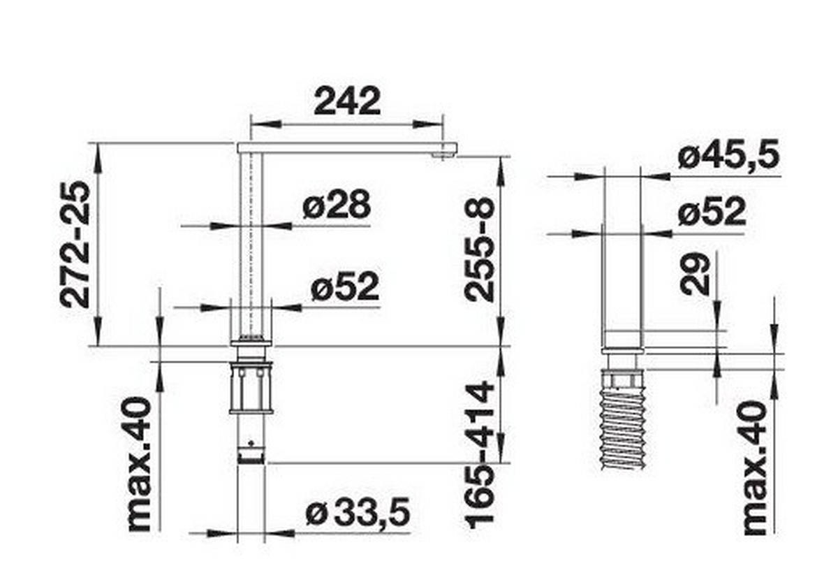 KÜCHENARMATUR 516672  - Chromfarben, Basics, Metall (15/25,6/28,5cm) - Blanco