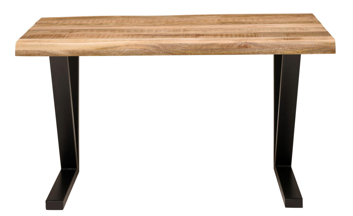 ÍRÓASZTAL  - natúr színű/fekete, Modern, fa/fém (140/76/80cm) - Livetastic