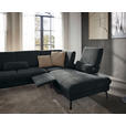 WOHNLANDSCHAFT in Webstoff Anthrazit  - Anthrazit/Schwarz, Design, Textil/Metall (157/354/208cm) - Dieter Knoll
