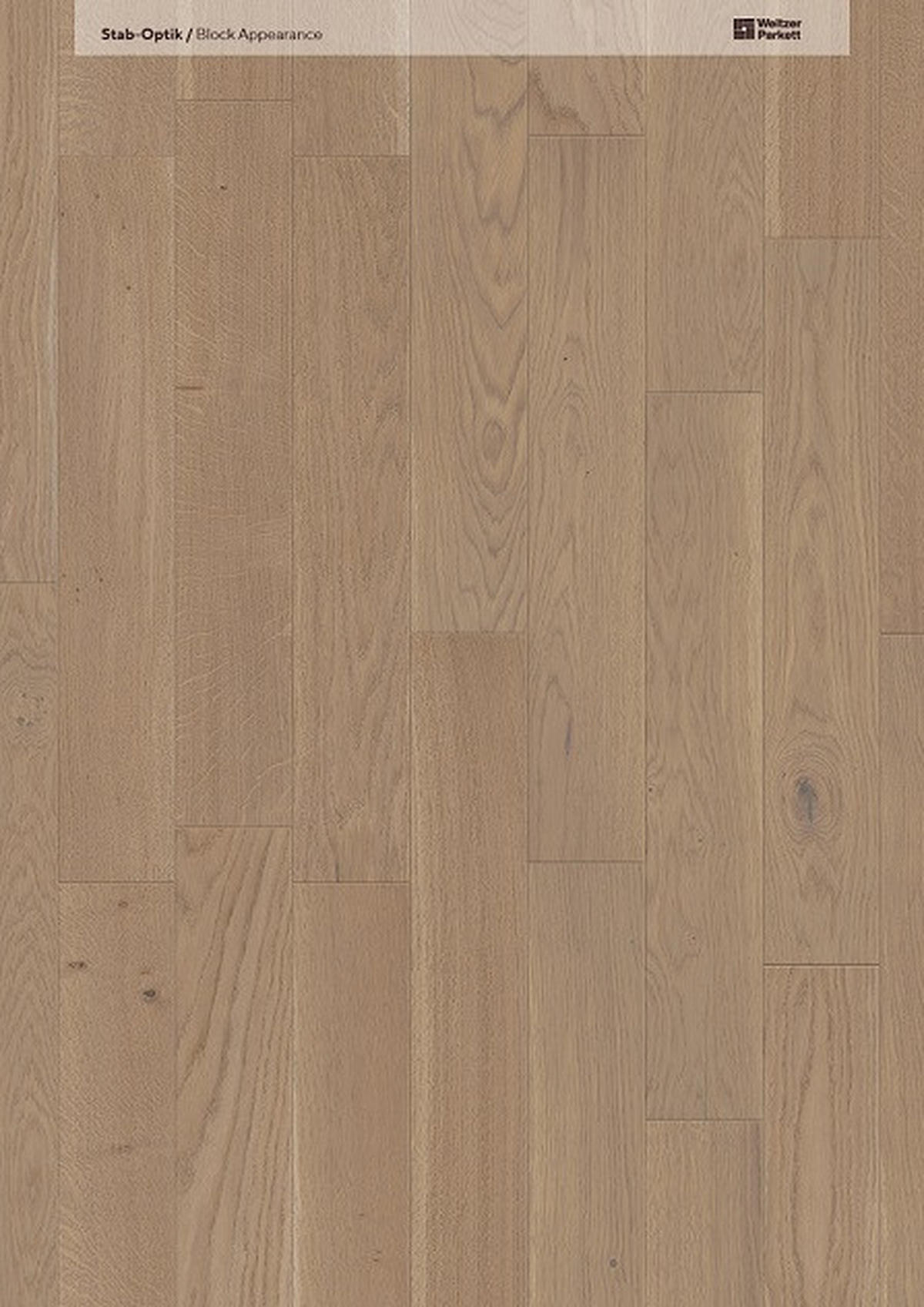 FISCHGRÄT Eiche Auster Stab 750  per  m² - Eichefarben, Design, Holz (75/12,5/0,93cm) - Weitzer Parkett