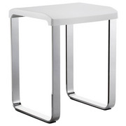DUSCHHOCKER Metall, Kunststoff - Chromfarben/Weiß, Basics, Kunststoff/Metall (32/47,5/37cm)