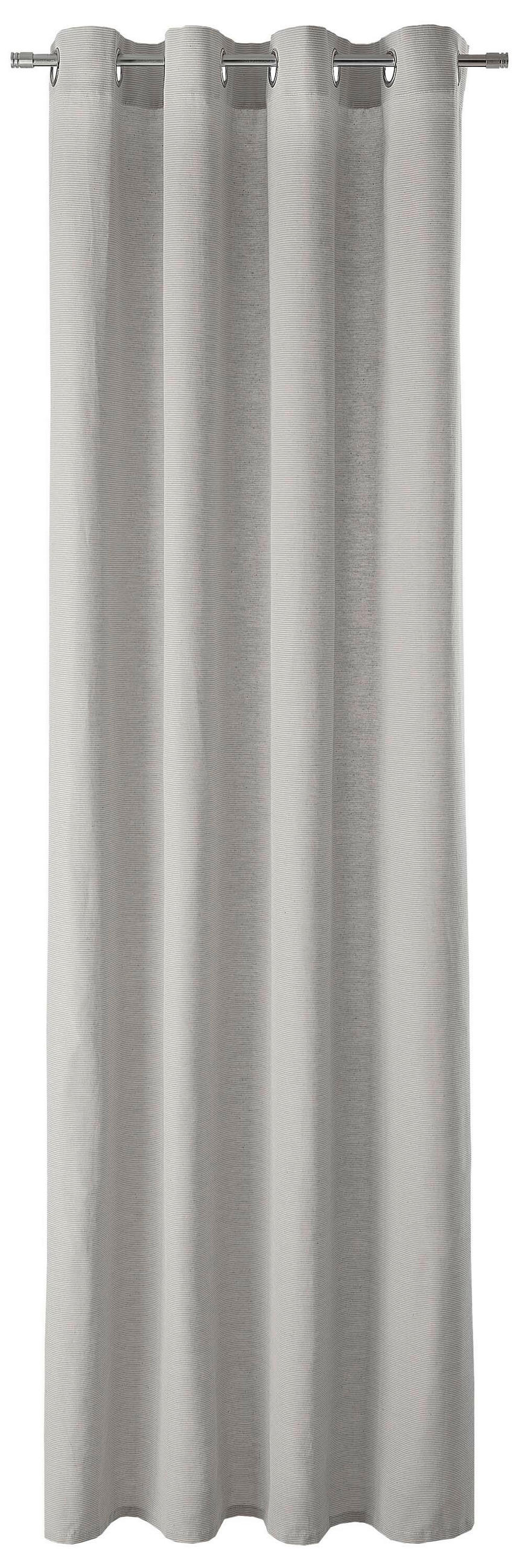 Esprit Ösenschal Needlestripe Hellgrau 140x250 cm