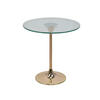 BEISTELLTISCH 45/45/47 cm Goldfarben rund  - Goldfarben, Design, Glas/Metall (45/45/47cm) - MID.YOU