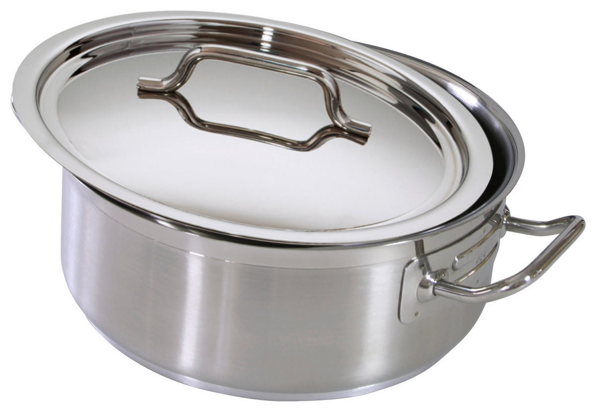 BRATENTOPF PROFI LINE 4,3 l  - Silberfarben, KONVENTIONELL, Metall (24/9,5cm) - Berndorf