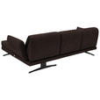 ECKSOFA  in Flachgewebe Braun  279-327/176-217 cm  - Schwarz/Braun, Design, Textil/Metall (279-327/176-217cm) - Dieter Knoll