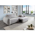 SCHLAFSOFA Flachgewebe Grau  inkl. Zierkissen, Rückenkissen, Bettkasten, Schlaffunktion, Rücken echt, Liegefläche im Originalstoff  - Schwarz/Grau, KONVENTIONELL, Kunststoff/Textil (250/74/92cm) - Carryhome