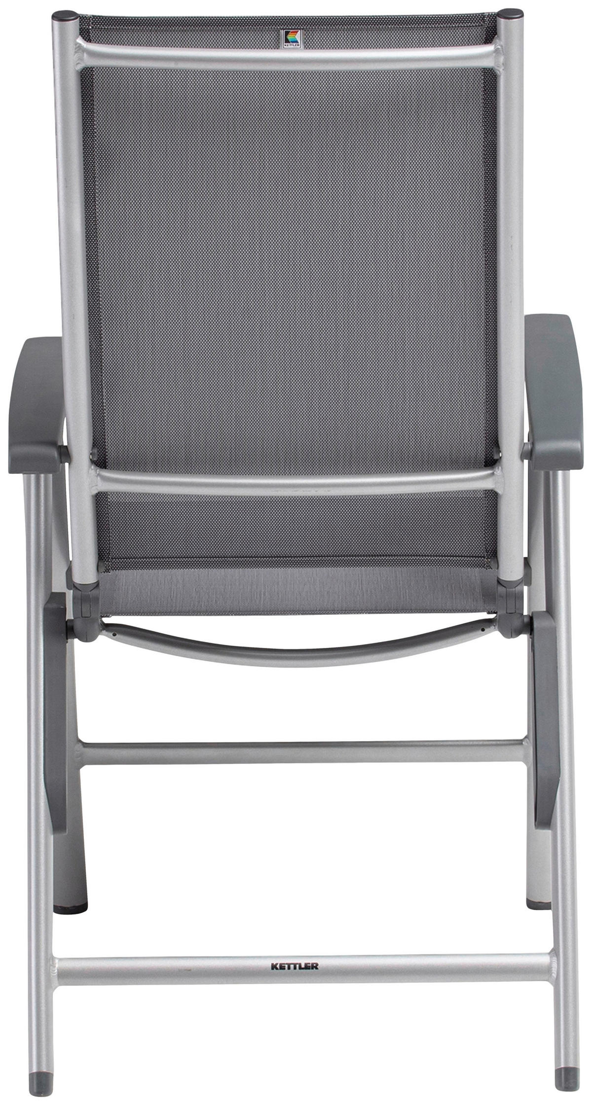 KLAPPSESSEL Netzbespannung Anthrazit, Silberfarben  - Anthrazit/Silberfarben, Basics, Textil/Metall (70/114/62cm) - Kettler