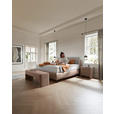 BOXSPRINGBETT 180/200 cm  in Hellbraun, Greige  - Hellbraun/Greige, Design, Textil/Metall (180/200cm) - Johann Jakob