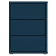 NACHTSCHRANK 50/69/42 cm  - Silberfarben/Dunkelblau, Trend, Holzwerkstoff/Kunststoff (50/69/42cm) - Carryhome
