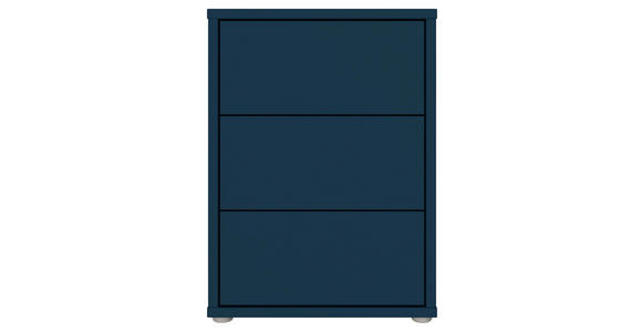 NACHTSCHRANK 50/69/42 cm  - Silberfarben/Dunkelblau, Trend, Holzwerkstoff/Kunststoff (50/69/42cm) - Carryhome