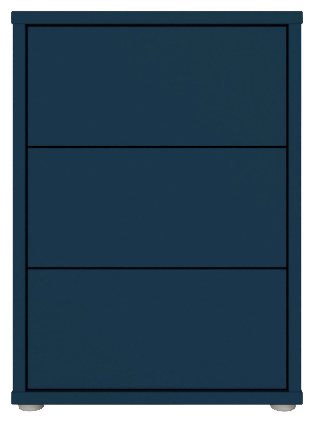NACHTSCHRANK 50/69/42 cm  - Silberfarben/Dunkelblau, Trend, Holzwerkstoff/Kunststoff (50/69/42cm) - Carryhome