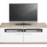 TV-ELEMENT Eichefarben, Weiß - Eichefarben/Alufarben, Design, Metall (130/51/50cm) - Xora