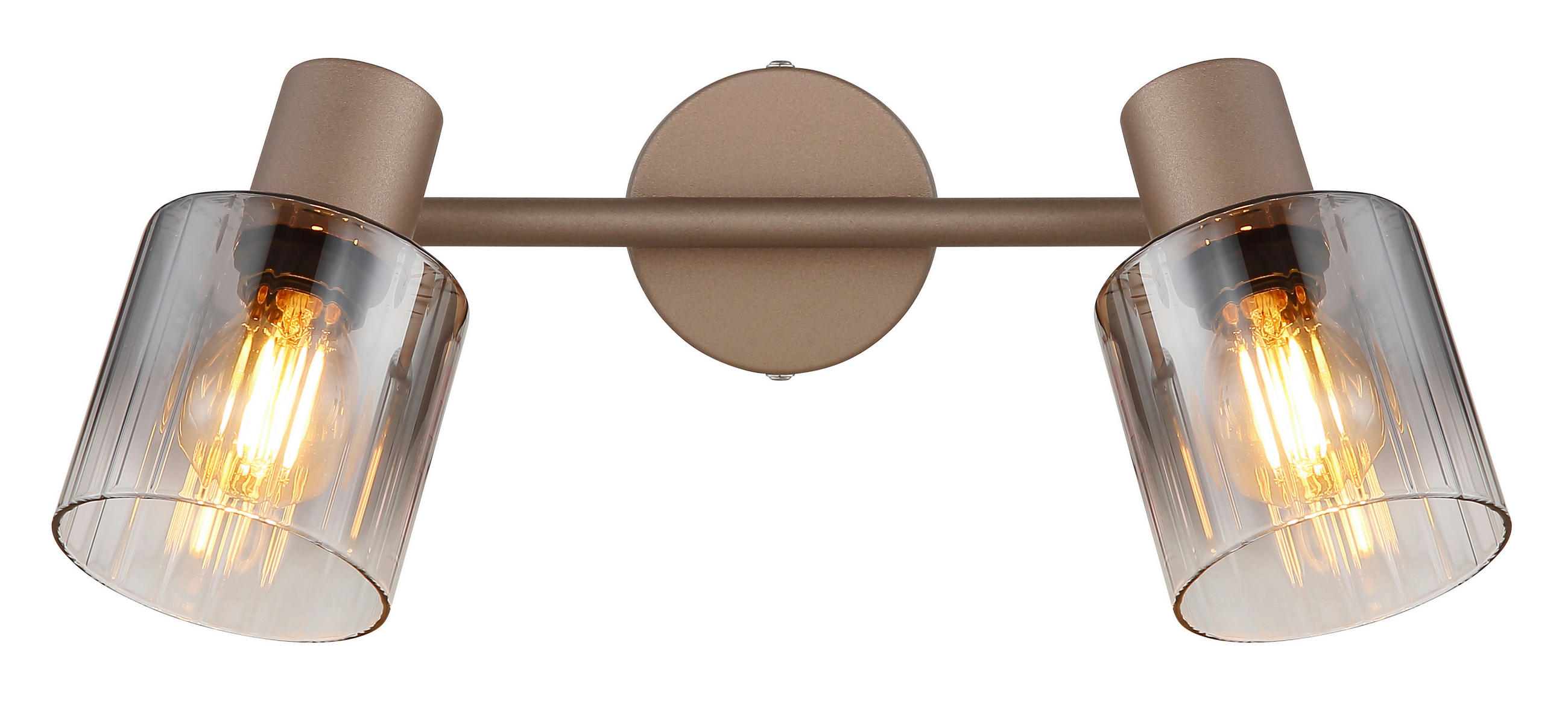 STRAHLER 26/8/15 cm   - Klar/Chromfarben, Design, Glas/Metall (26/8/15cm) - Globo