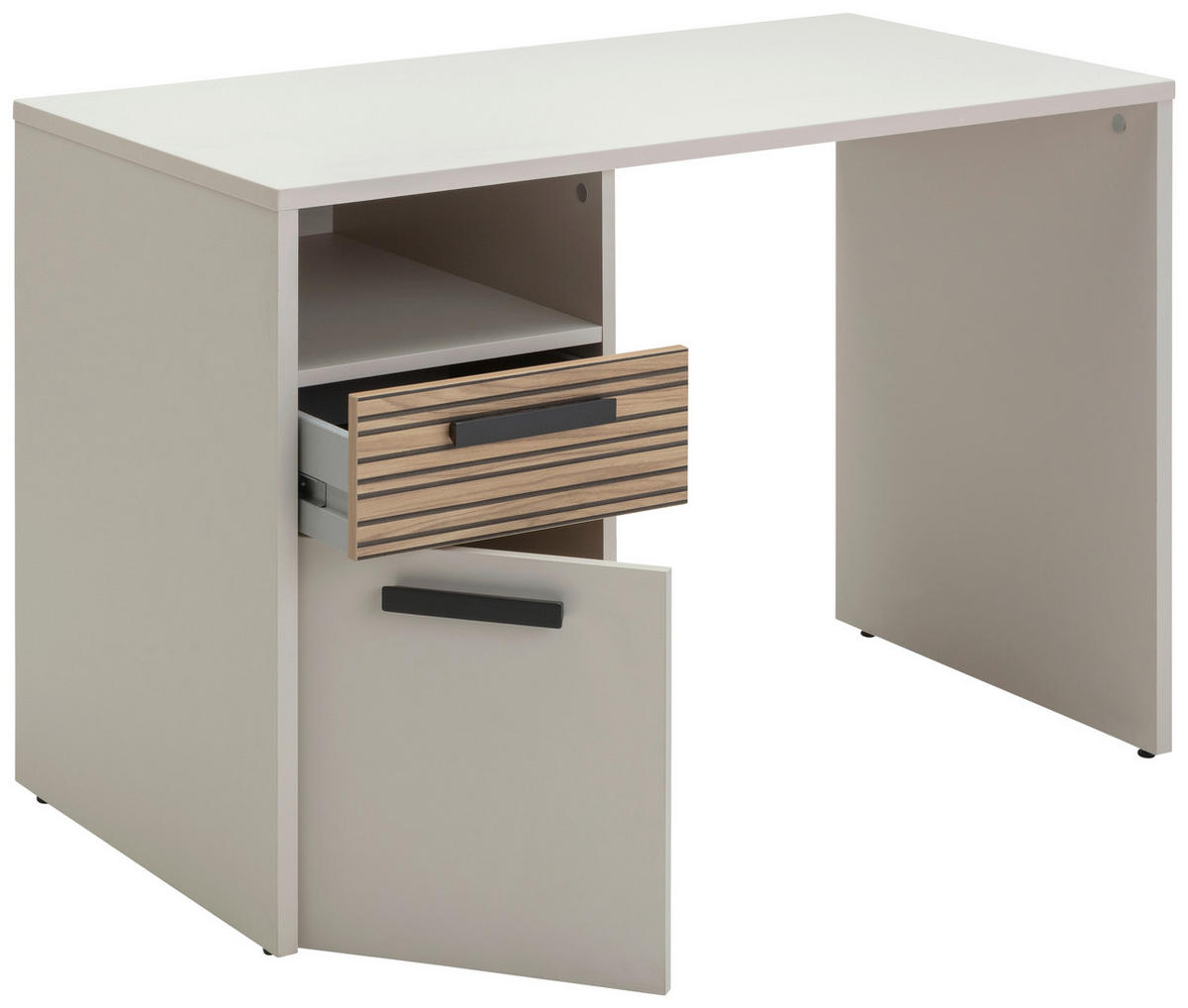 SCHREIBTISCH 110/60/77 cm  in Kaschmir  - Kaschmir/Anthrazit, KONVENTIONELL, Holzwerkstoff/Metall (110/60/77cm) - Xora