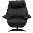 RELAXSESSEL in Leder Schwarz  - Schwarz, Design, Leder/Metall (92/79/82cm) - Dieter Knoll