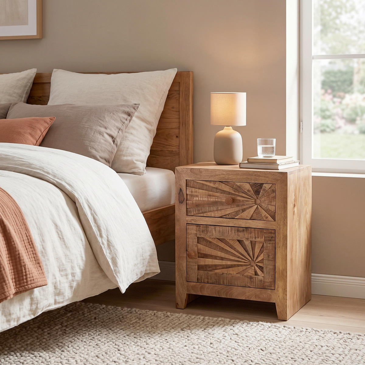 KOMMODE , 50/60/43 cm, 1 Schublade(n)  - Naturfarben, Design, Holz (50/60/43cm) - Livetastic